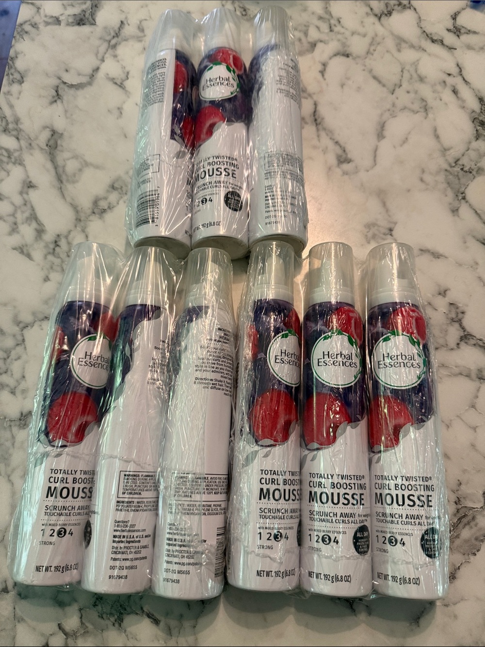 Herbal Essences Curl Boosting Mousse 6.8oz new never used lot of 9